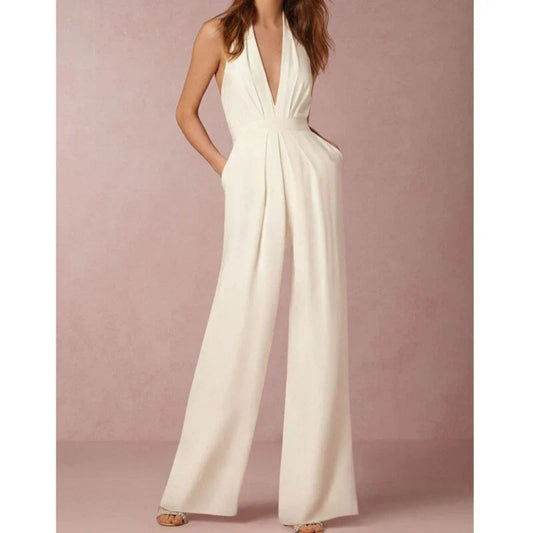 Women's Jumpsuit | Deep V-neck