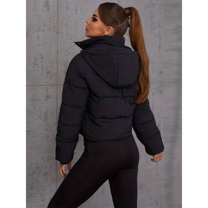 Women's Puffer Jacket | Cropped With Hood