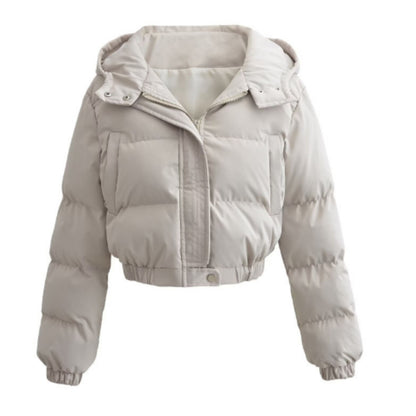 Women's Puffer Jacket | Cropped With Hood