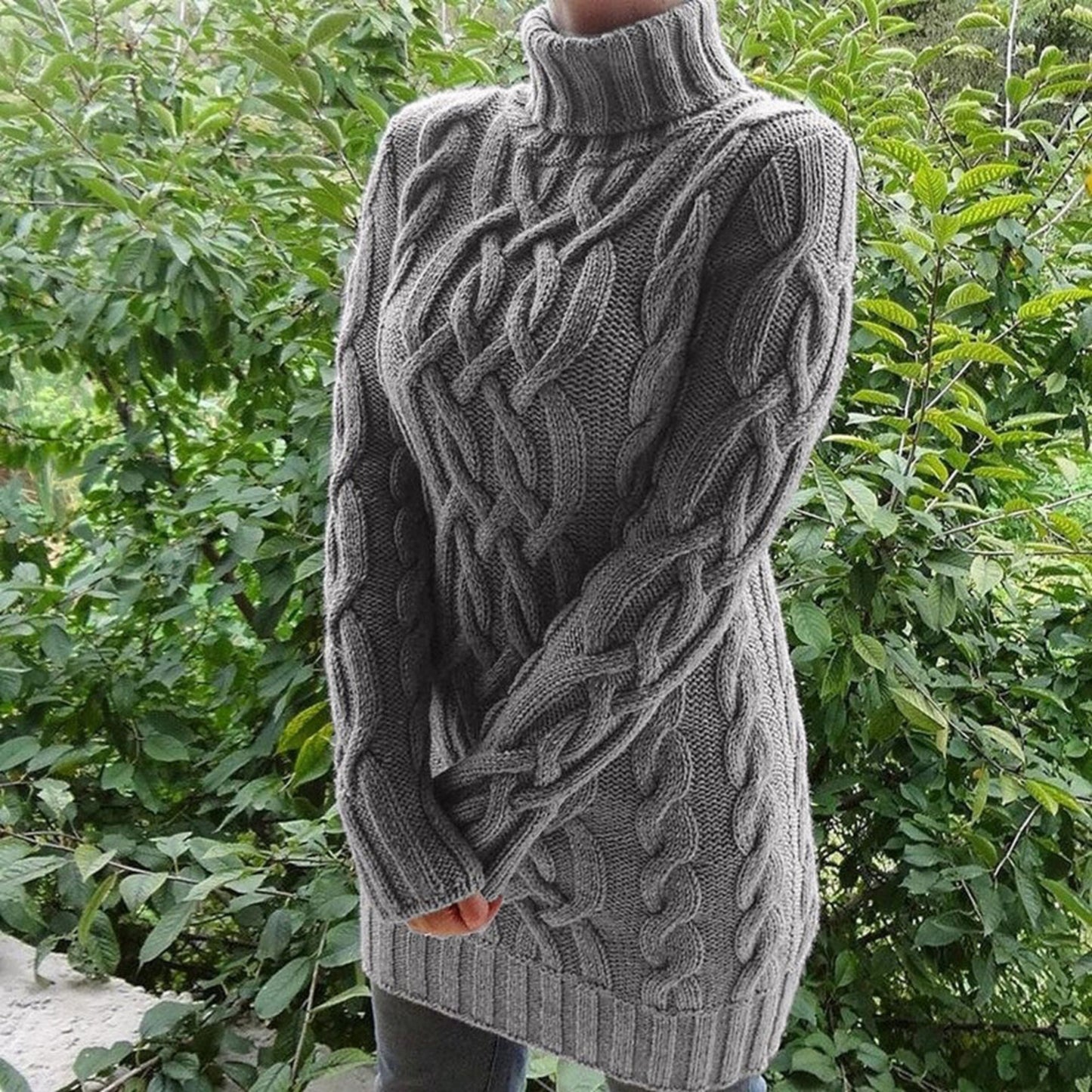 Women's Turtleneck | Cable knitted