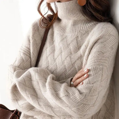 Women's Turtleneck | Oversized Cable Knit