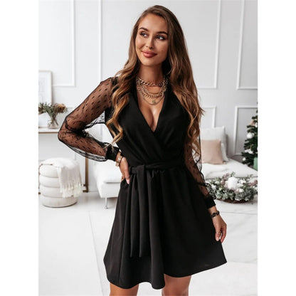 Women's Mini Dress | V-Neck With Belt