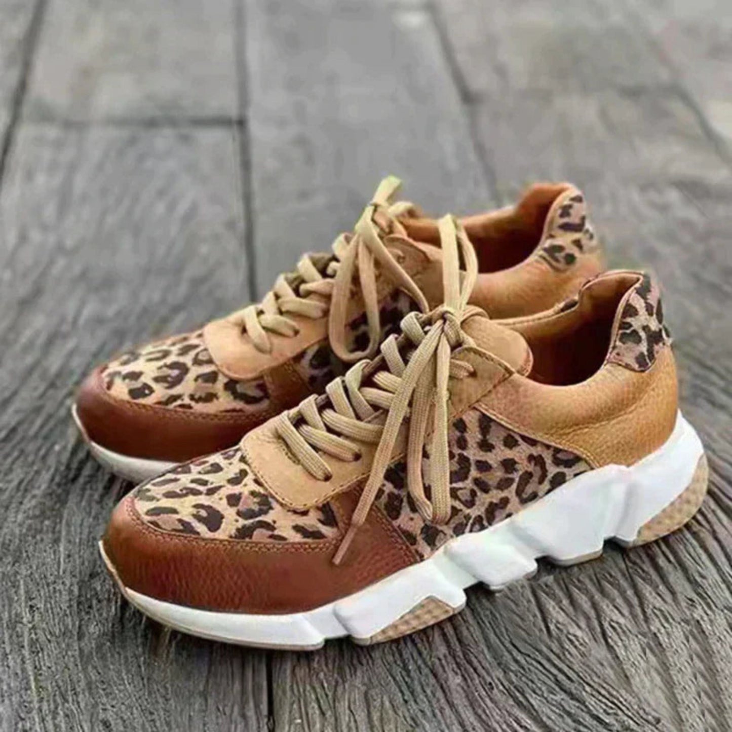 Women's Leopard Print Sneakers | Chunky Sole