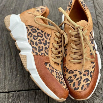 Women's Leopard Print Sneakers | Chunky Sole