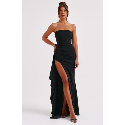 Women's Maxi Dress | Strapless & High-Slit