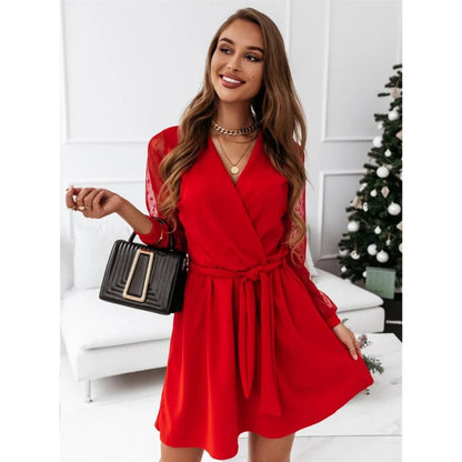 Women's Mini Dress | V-Neck With Belt