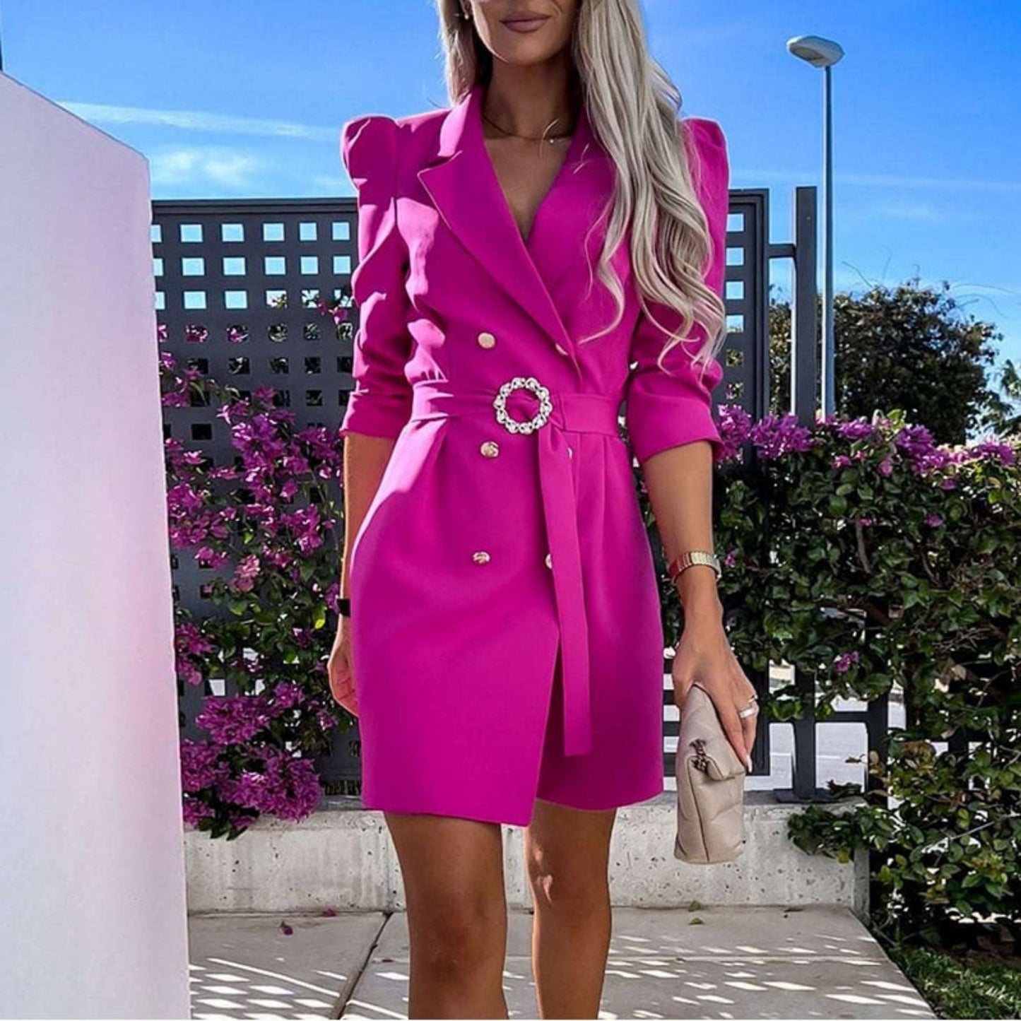 Women's Blazer Dress | Double-Breasted with Belt