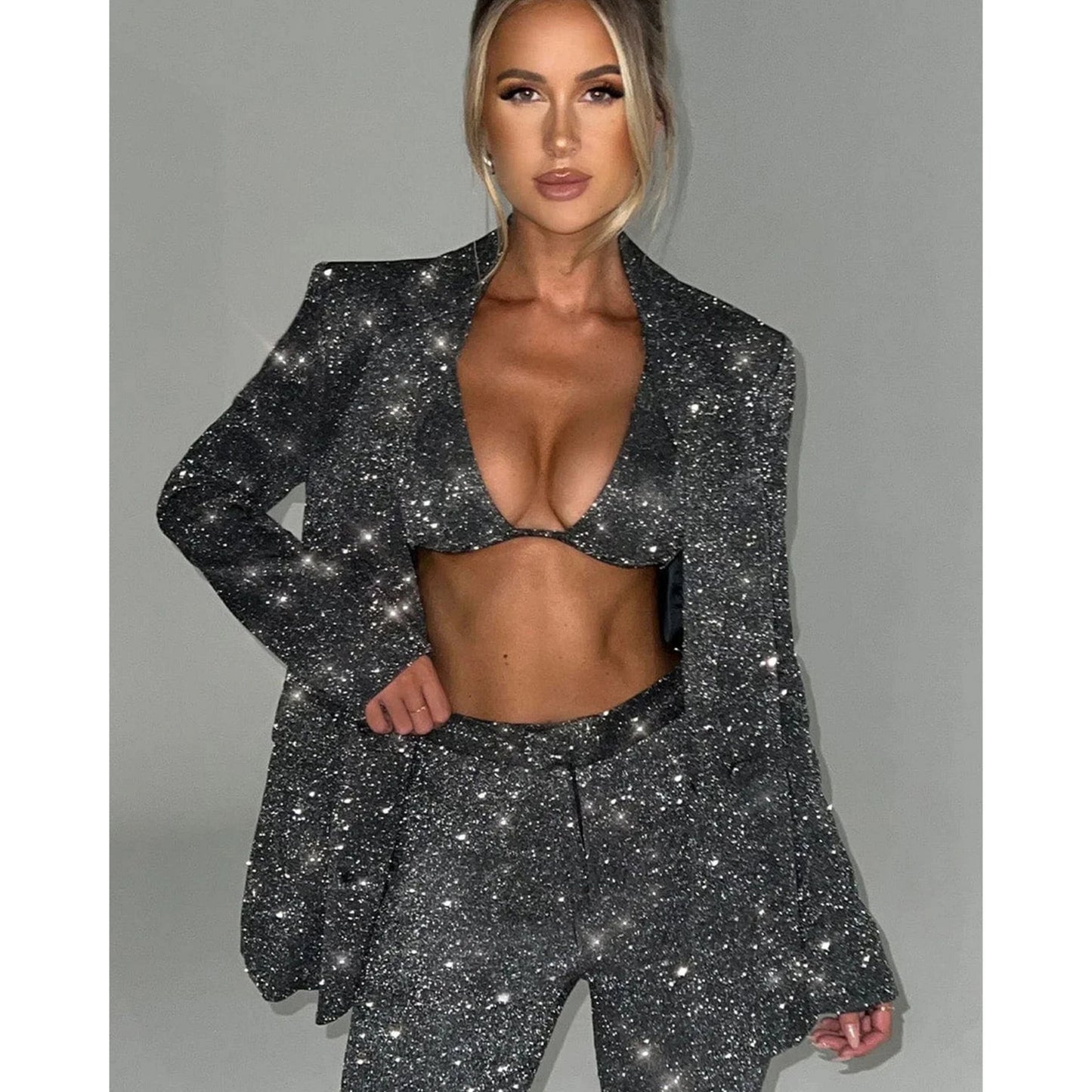 Women's Glitter Outfit Set | Three Pieces