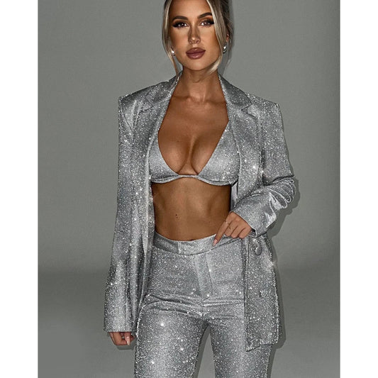 Women's Glitter Outfit Set | Three Pieces