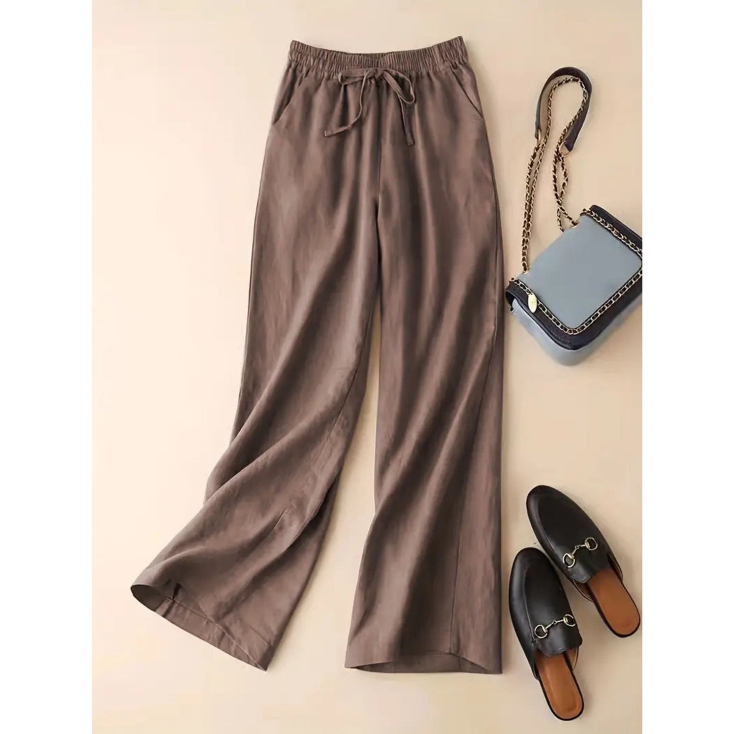 Women's Wide-Leg Pants | Drawstring