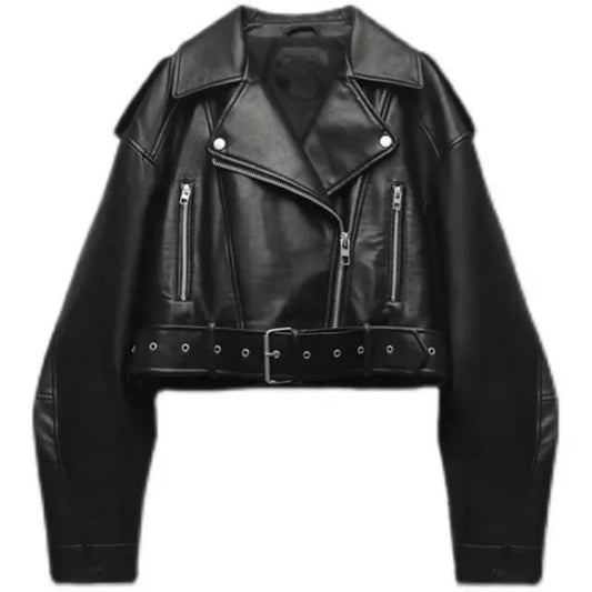 Ladies Biker Jacket | Zipper Closure